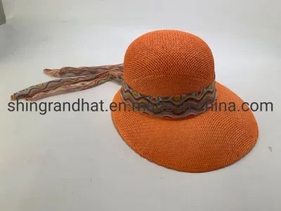 New Fashion Paper Straw with Woman Wide Brim Sun Hat