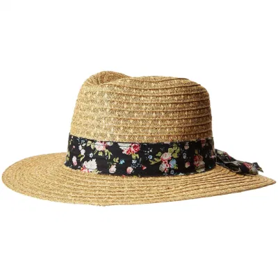 Fashion Fedora Paper Straw Women Summer Hat with Patterned Hatband