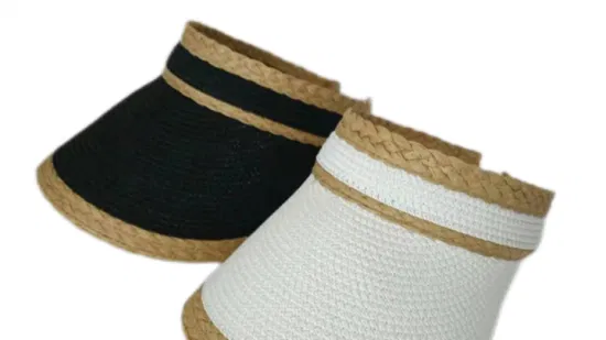 Wide Brim Packable Roll up Straw Sun Visor Women Raffia Visor Summer Beach Hat